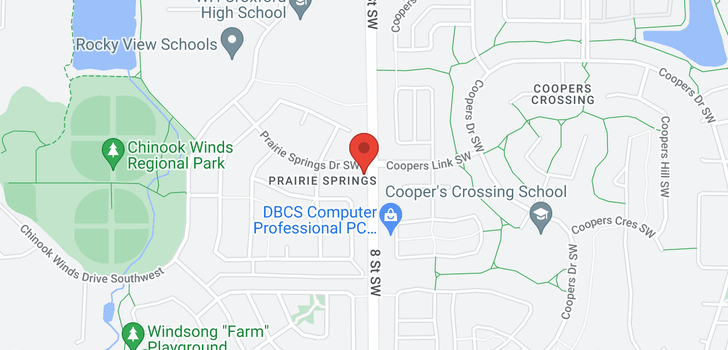 map of 905 Prairie Springs Drive SW
